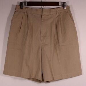 Chic Shorts Womens 16 Brown Tan Dress Chino Khaki Tennis, 30.5x7.5-VTG USA‎ Made